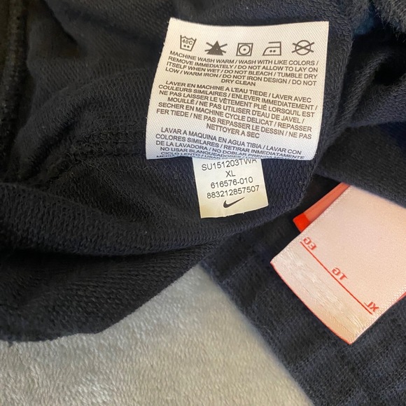 Nike Men's Black Jogger Sweatpants Elastic Waist Drawstring Logo Size XL - Picture 10 of 10